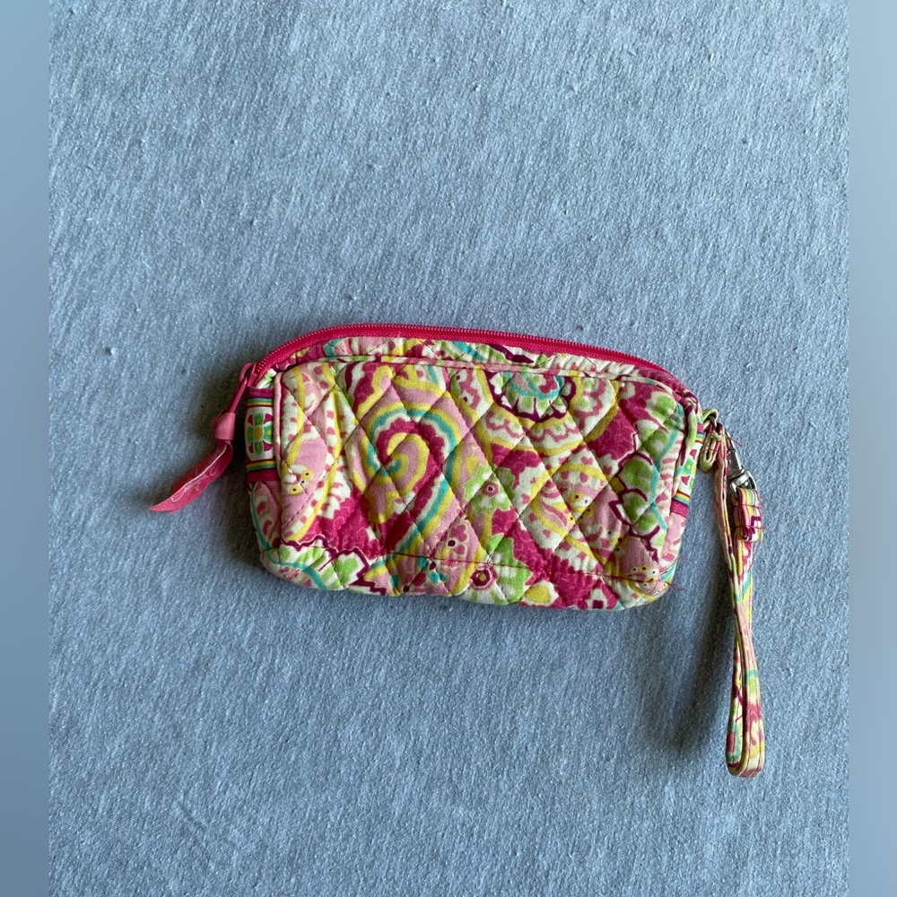 Used pink paisley Vera Bradley wristlet